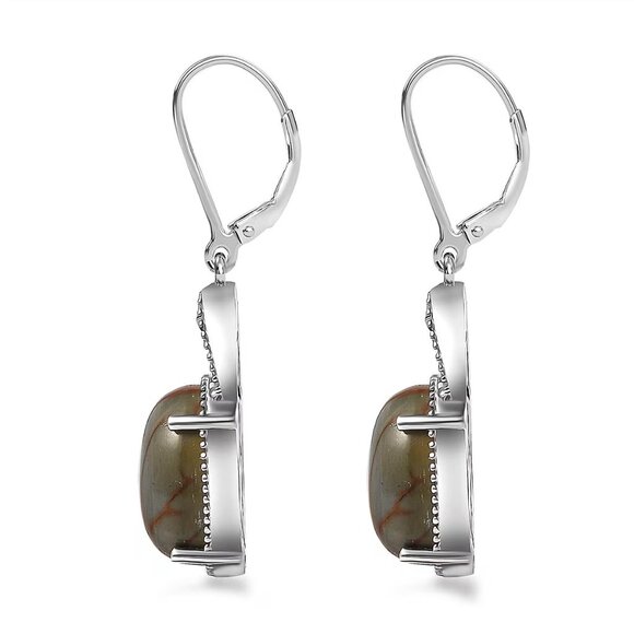Venus Jasper Lever Back Earrings - Picture 4 of 6